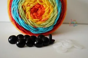 15mm Black safety eyes - 10 PAIR