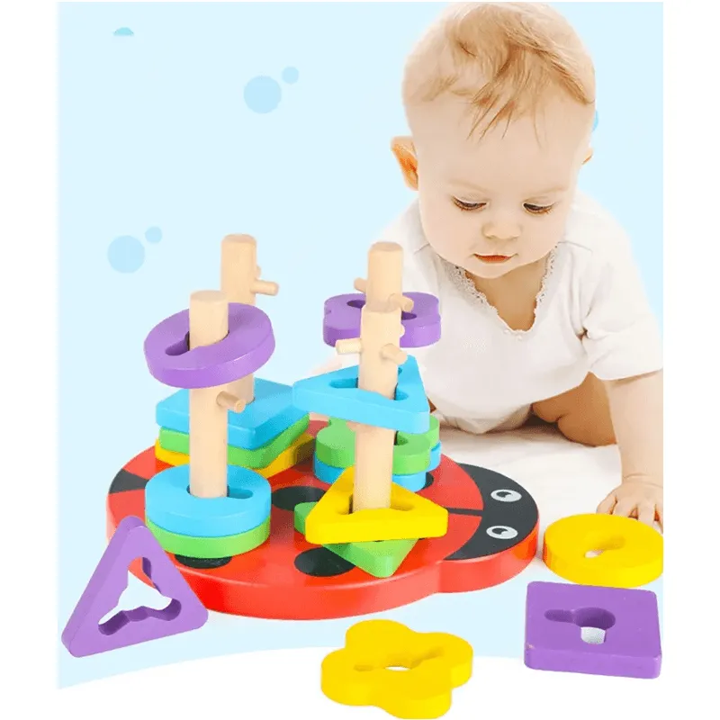 17-Pieces Cognitive Thinking Stimulating Children's Wooden Blocks F47-72-22