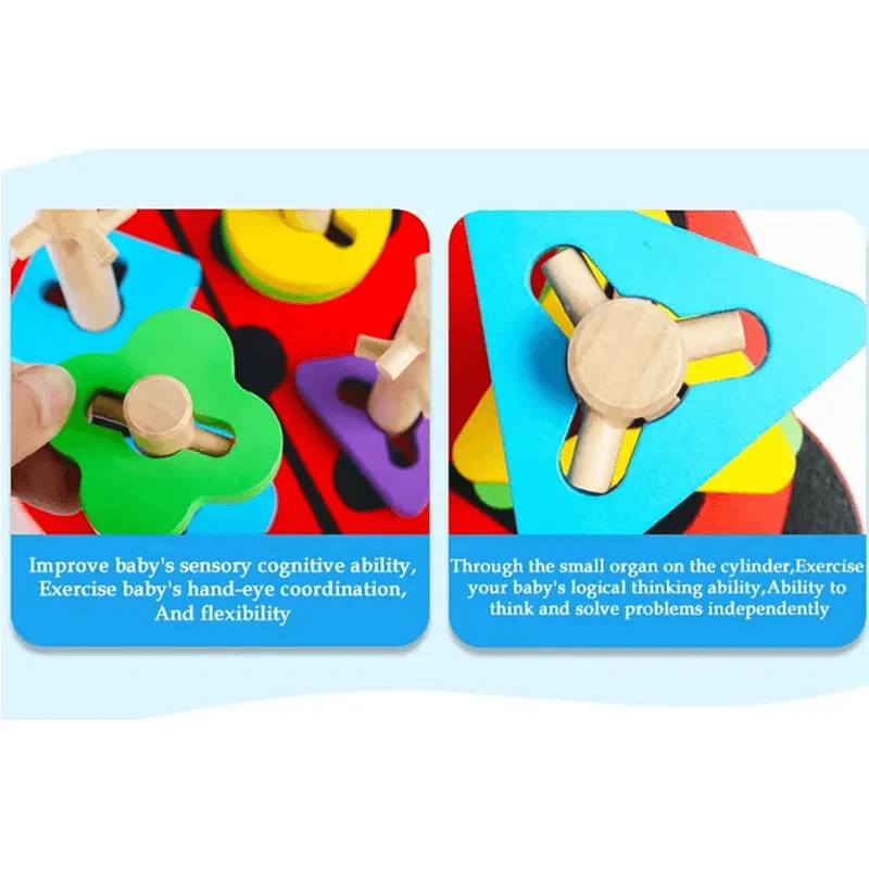 17-Pieces Cognitive Thinking Stimulating Children's Wooden Blocks F47-72-22