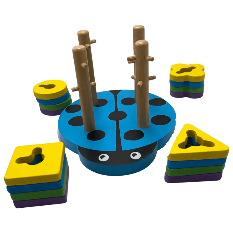 17-Pieces Cognitive Thinking Stimulating Children's Wooden Blocks F47-72-22