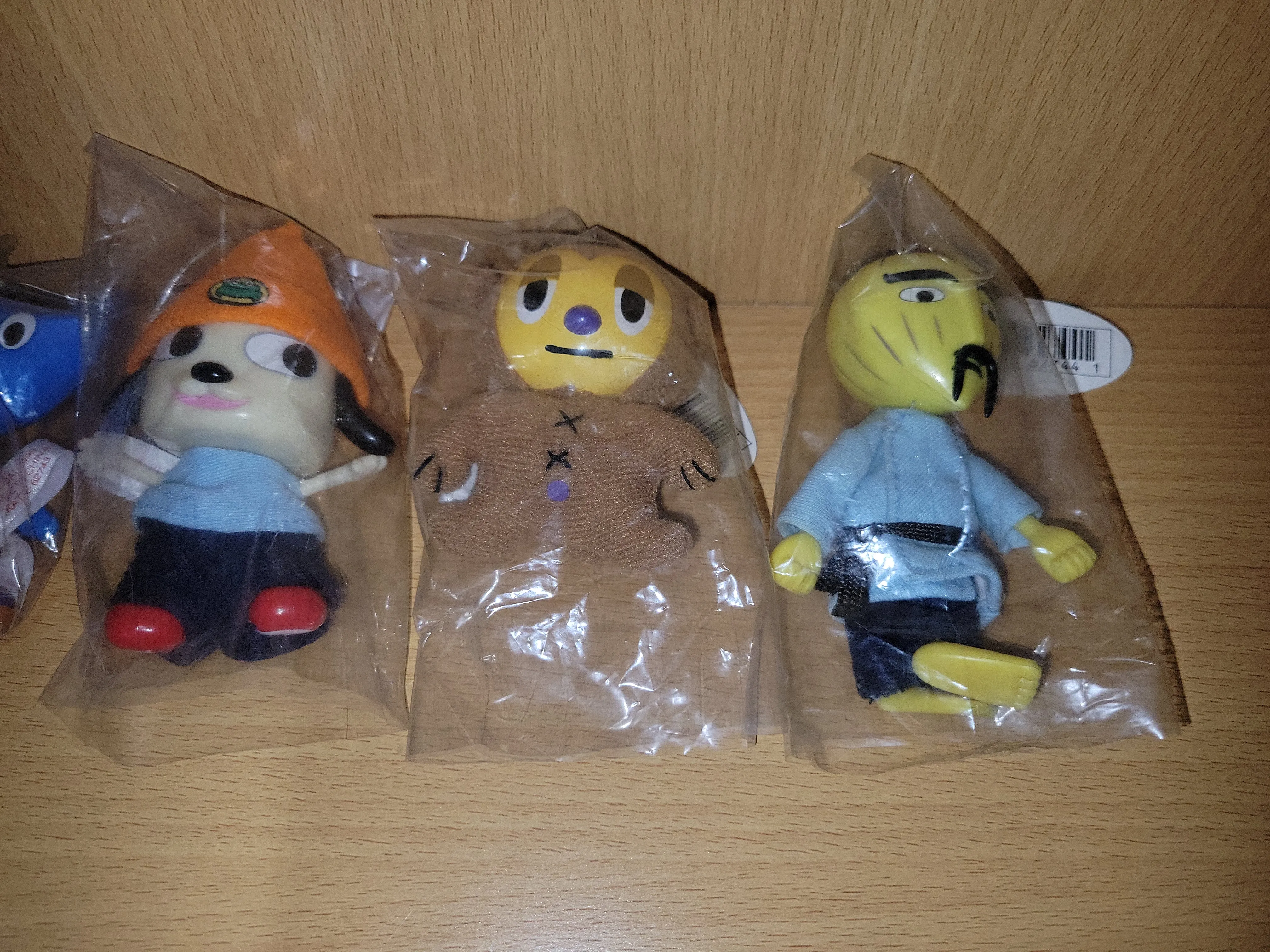 1998 Bandai Parappa The Rapper Characters Keychains (set of 5)  - toy action figure gadgets