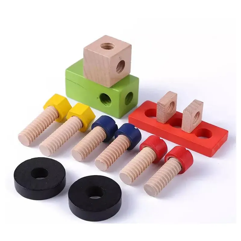 34 Piece Kid'S Pretend Play Wooden Simulation Toolbox Kit Wt-26