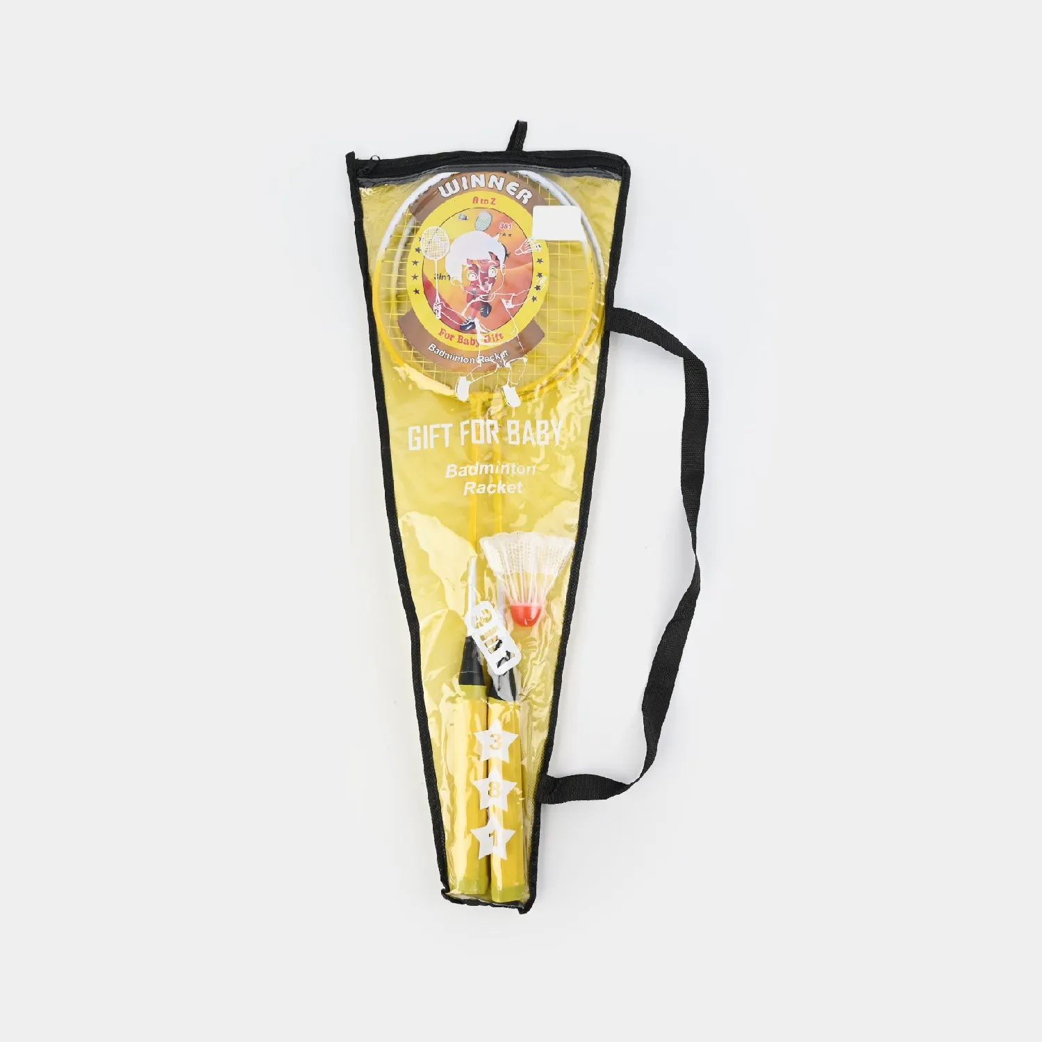 Badminton Racket Pair Junior With Plastic Shuttle