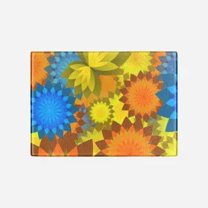 Banging Blooms Tempered Glass Cutting Board 15.75" X 11.5" - Designed by Michigan Artists