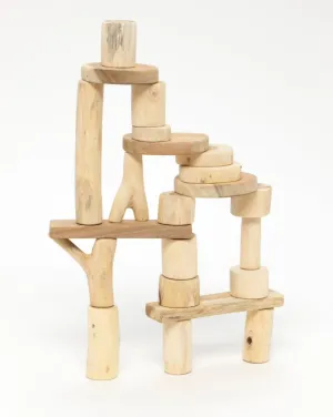 Bark-less Tree Blocks - 21 pcs