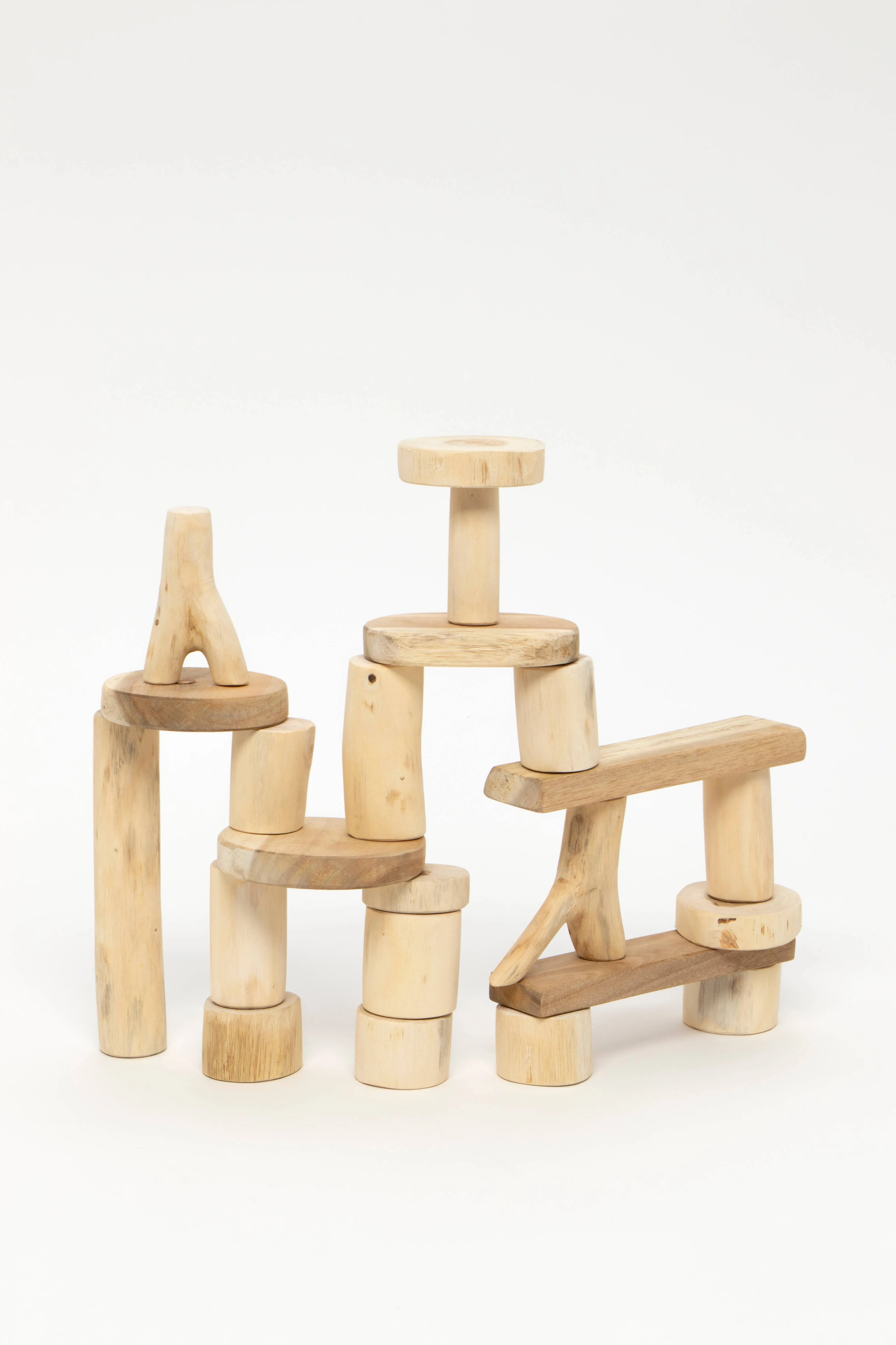 Bark-less Tree Blocks - 21 pcs