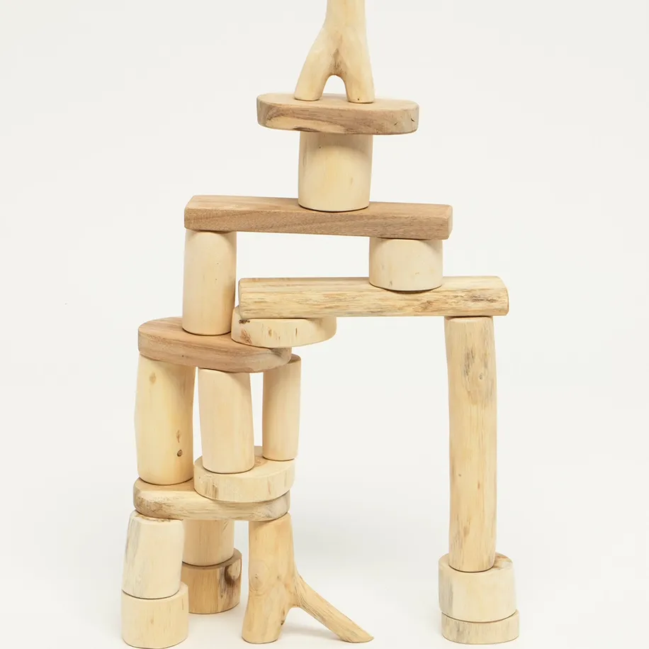 Barkless Blocks 21 pc - Tree Blocks