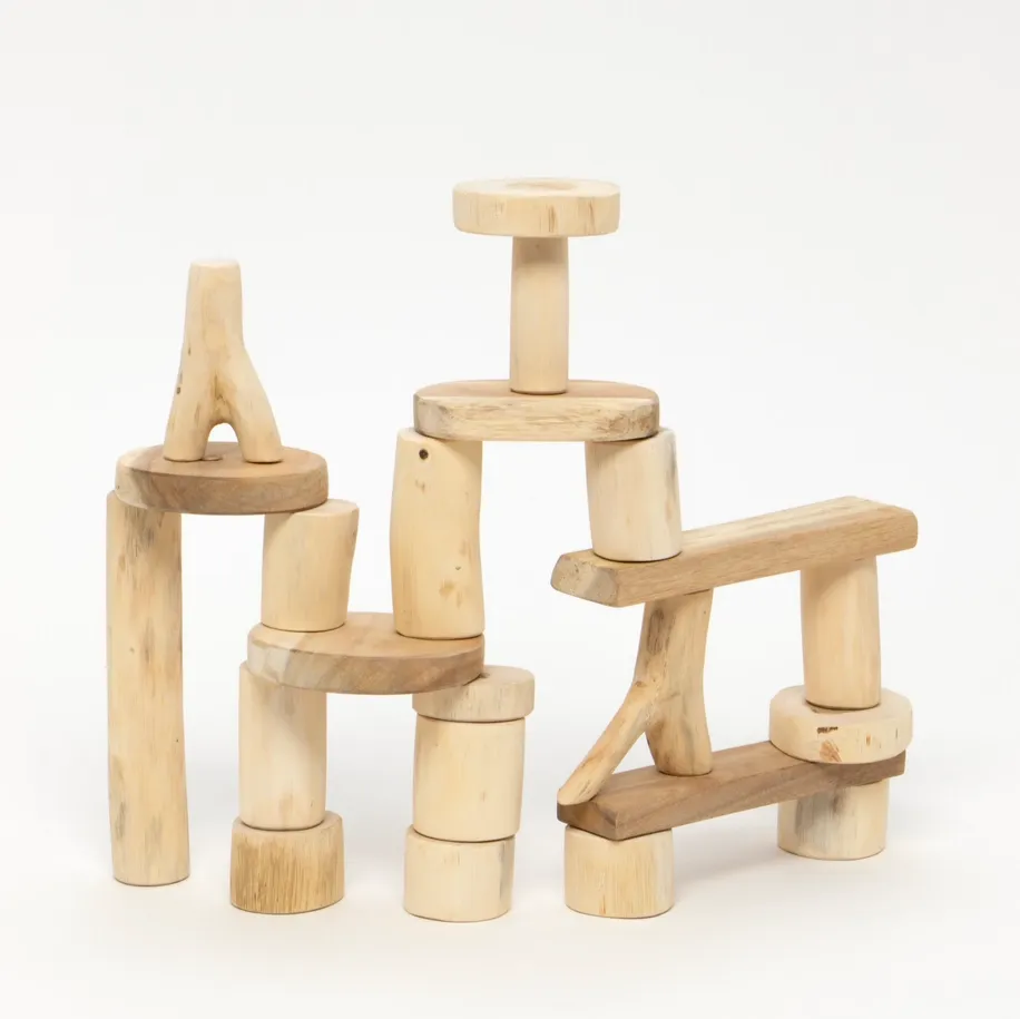 Barkless Blocks 21 pc - Tree Blocks