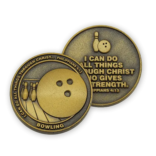 Bowling Coin, Christian Sports Coin for Boys and Girls