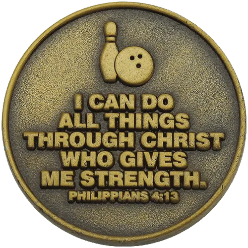 Bowling Coin, Christian Sports Coin for Boys and Girls