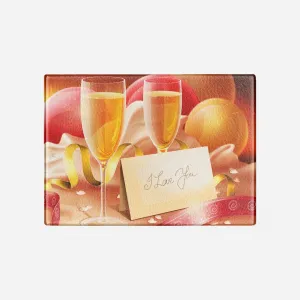 Cheers, I Love You Tempered Glass Cutting Board 15.75" X 11.5" - Designed by Michigan Artists