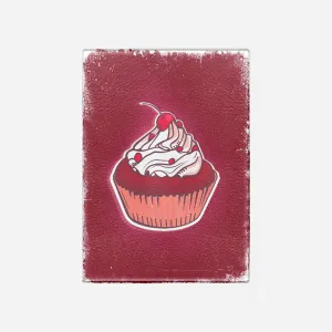 Cherry on Top Cupcake Tempered Glass Cutting Board 15.75" X 11.5" - Designed by Michigan Artists