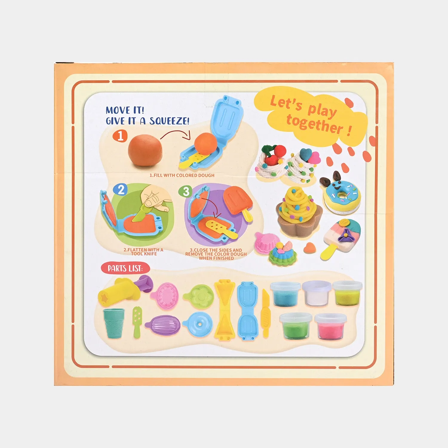 Colorful Ice Cream Clay Play Set For Kids