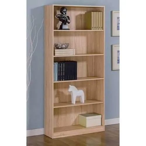 Contemporary Design Bookcase With 5 Tier Shelves.