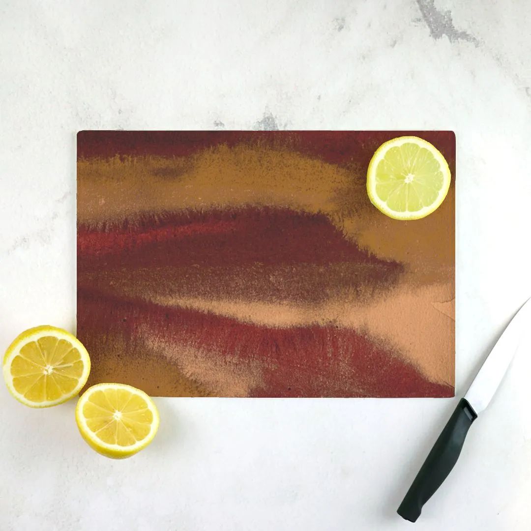 Copper Canyon Tempered Glass Cutting Board 15.75" X 11.5" - Designed by Michigan Artists