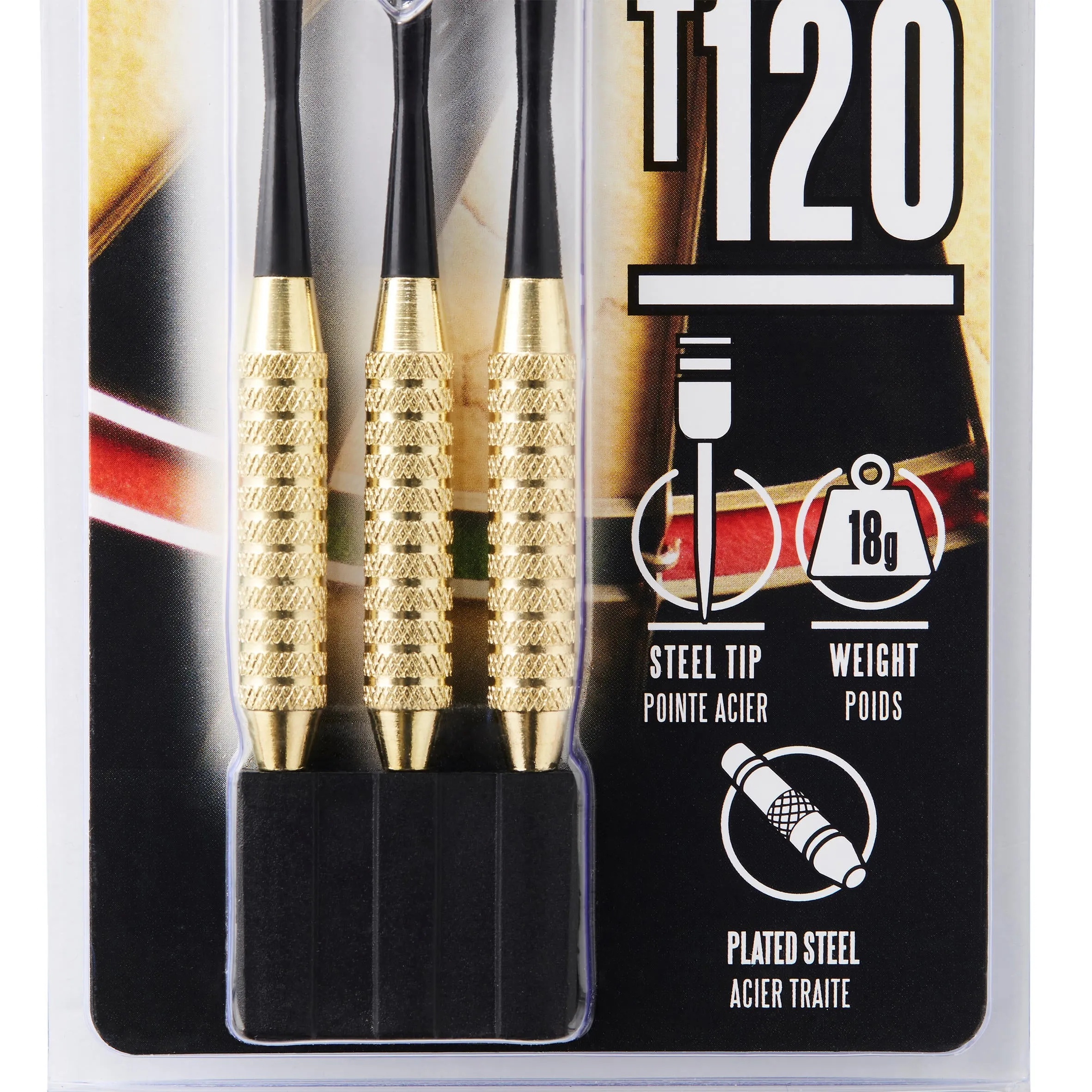 Darts T120 Steeldart 3 arrows with steel tips CANAVERAL