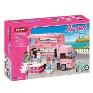 Deluxe 420-Piece Ice Cream Truck Construction Set for Young Creators Aged 8 