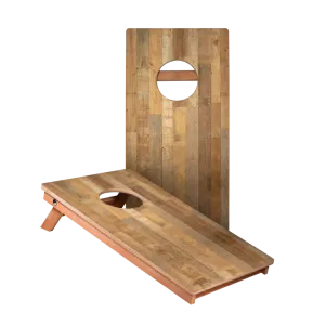 Distressed Wood Backyard 1200 Cornhole Boards