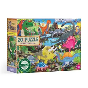 eeBoo Dinosaur Land 20 Piece Puzzle