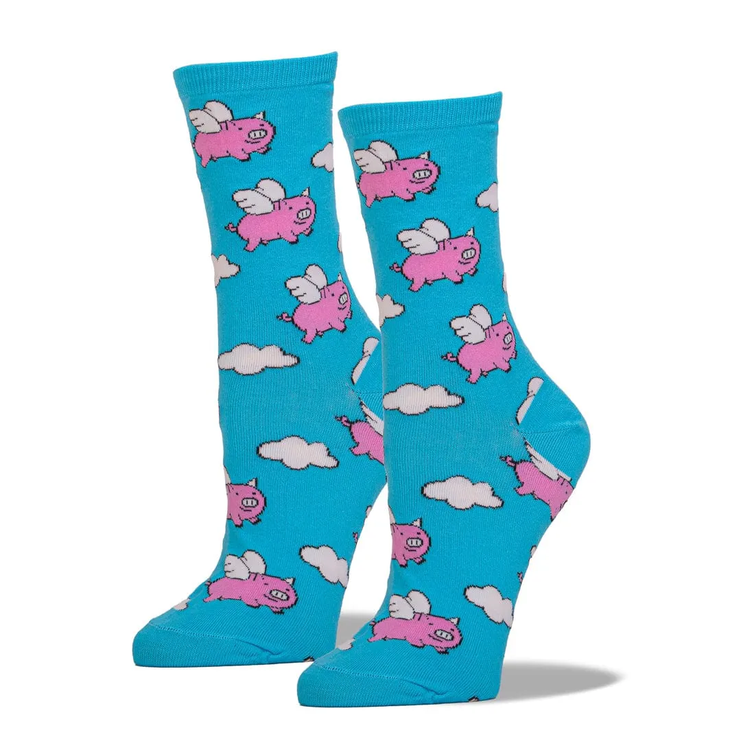 Flying Pigs Women's Crew Socks