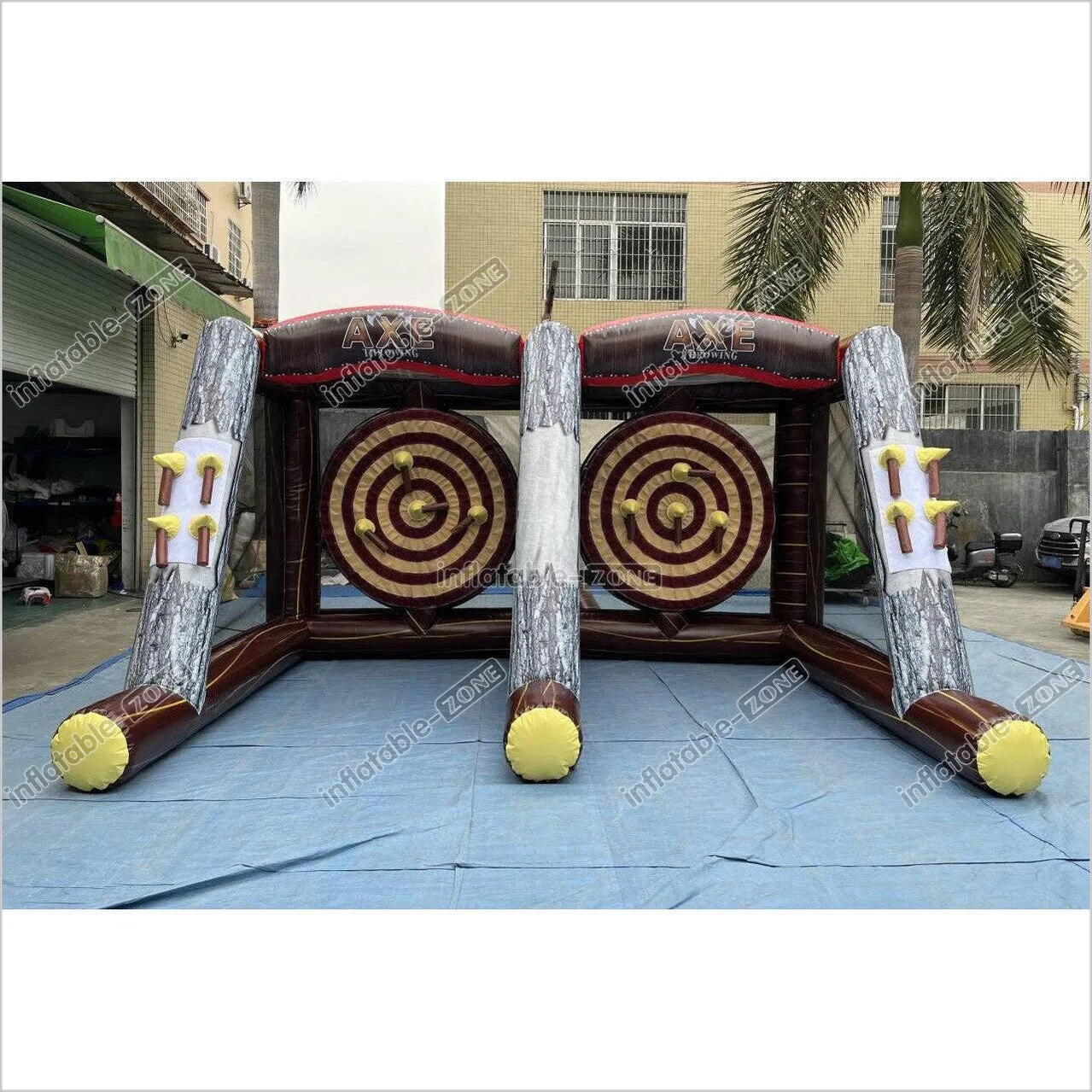Fun Play Equipment Inflatable Axe Throwing Inflatable Sports Games For Kids And Adults