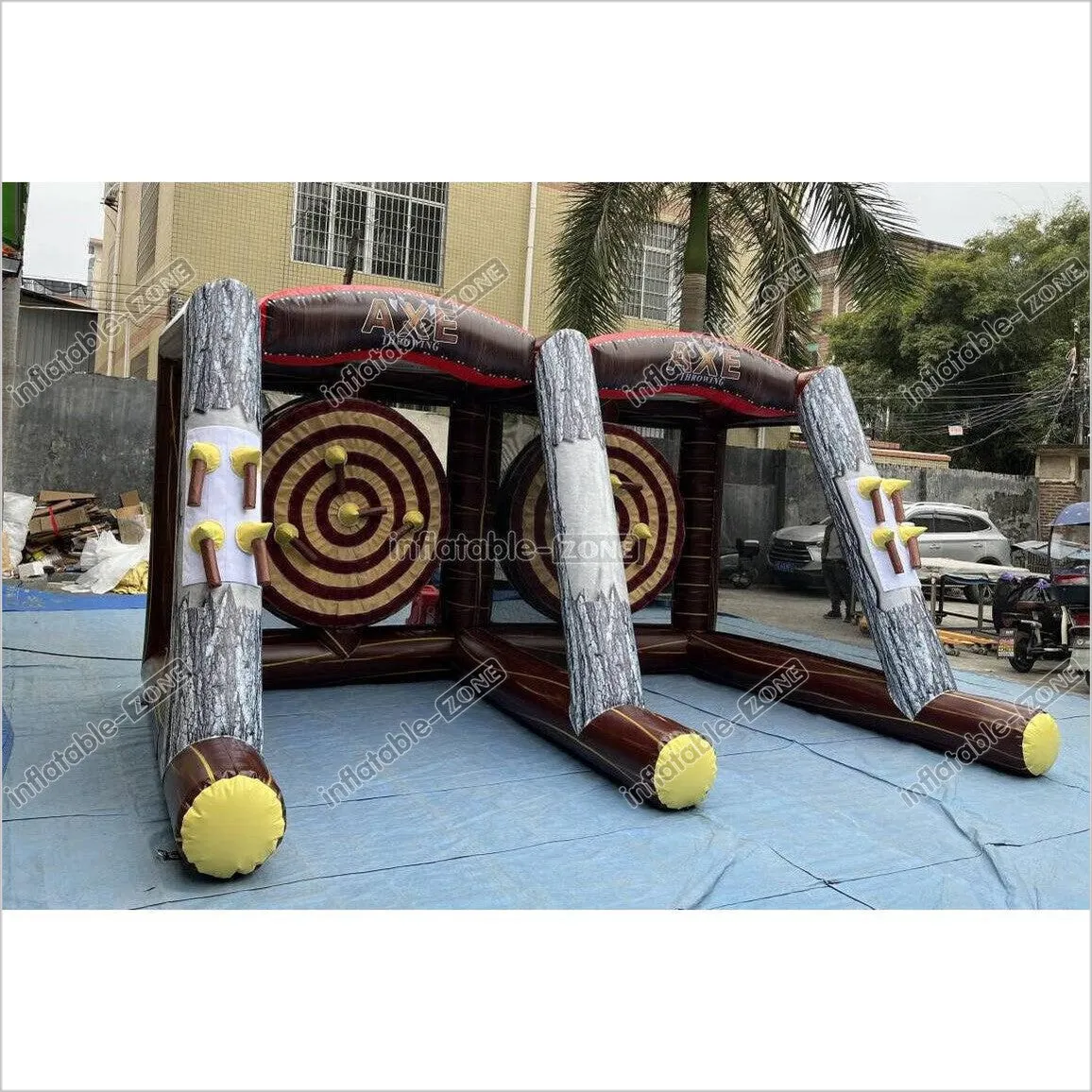 Fun Play Equipment Inflatable Axe Throwing Inflatable Sports Games For Kids And Adults
