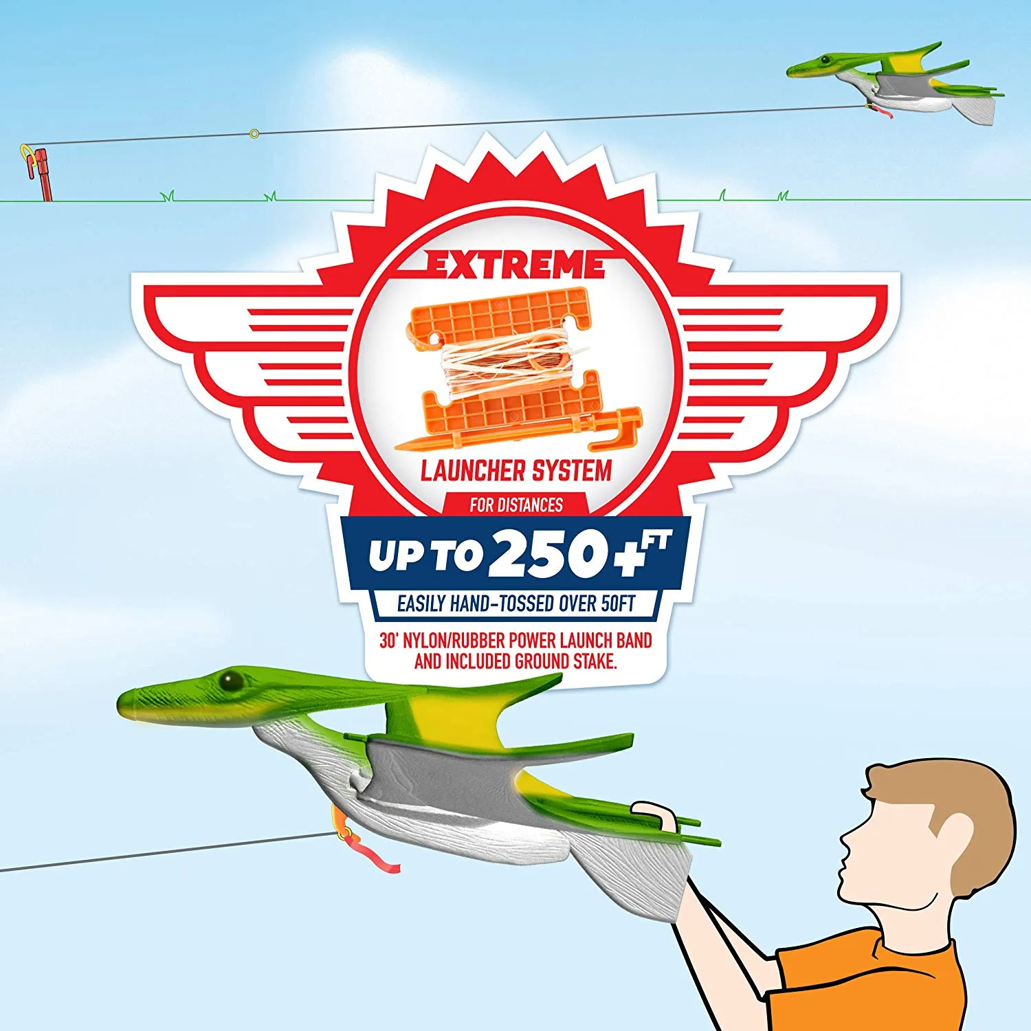 GeoGlide Giant Freedom PTERODACTYL Realistic Soaring Bird Glider with 33" Wingspan