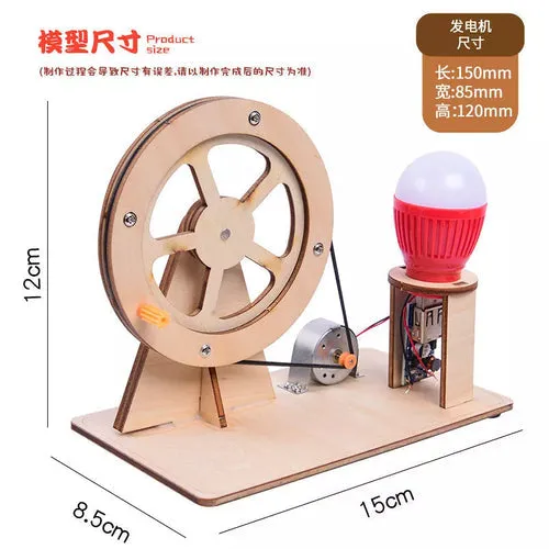 Hand Crank Electric Power Generator Kit for Science Experiments