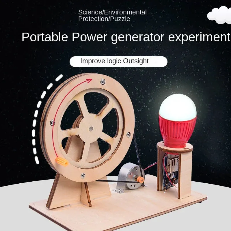 Hand Crank Electric Power Generator Kit for Science Experiments