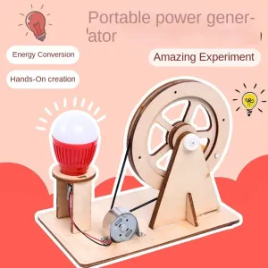 Hand Crank Electric Power Generator Kit for Science Experiments