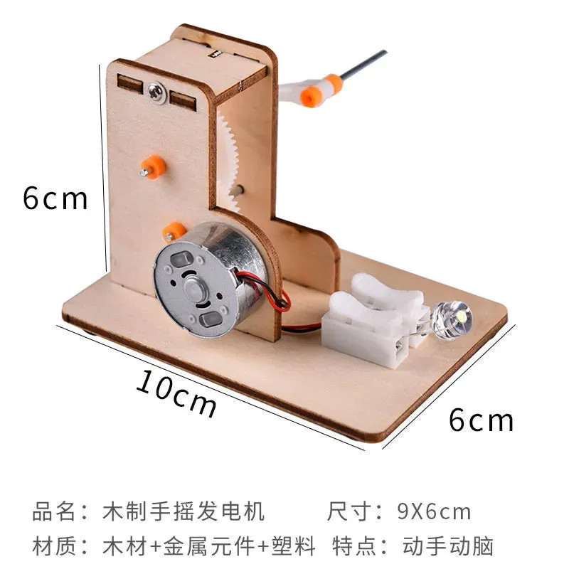 Hand Crank Electric Power Generator Kit for Science Experiments