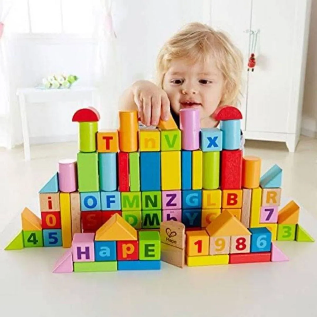 Hape 80Pcs Barreled Blocks