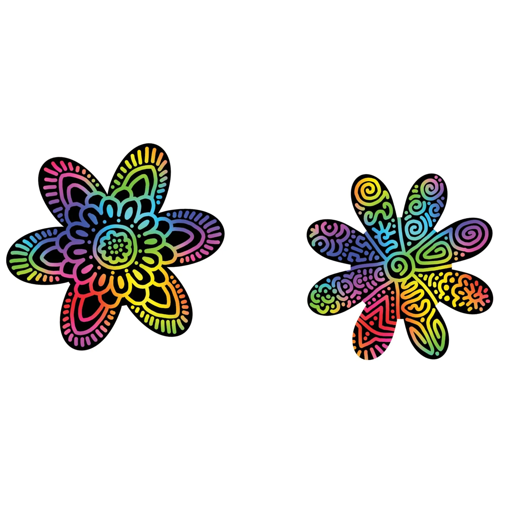 House of Marbles Scratch Art Flowers