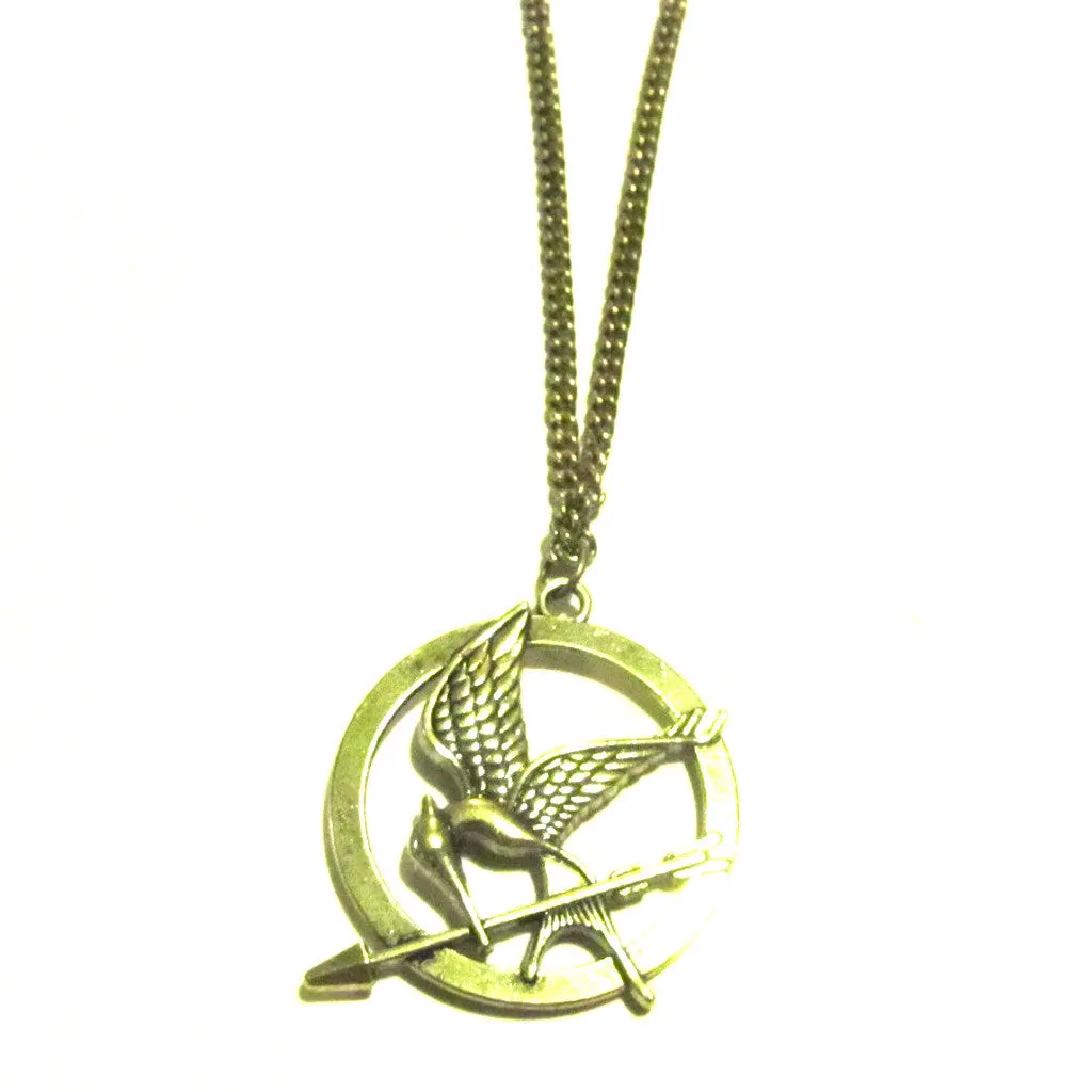 Hunger Games Mockingjay Style Bronze Necklace