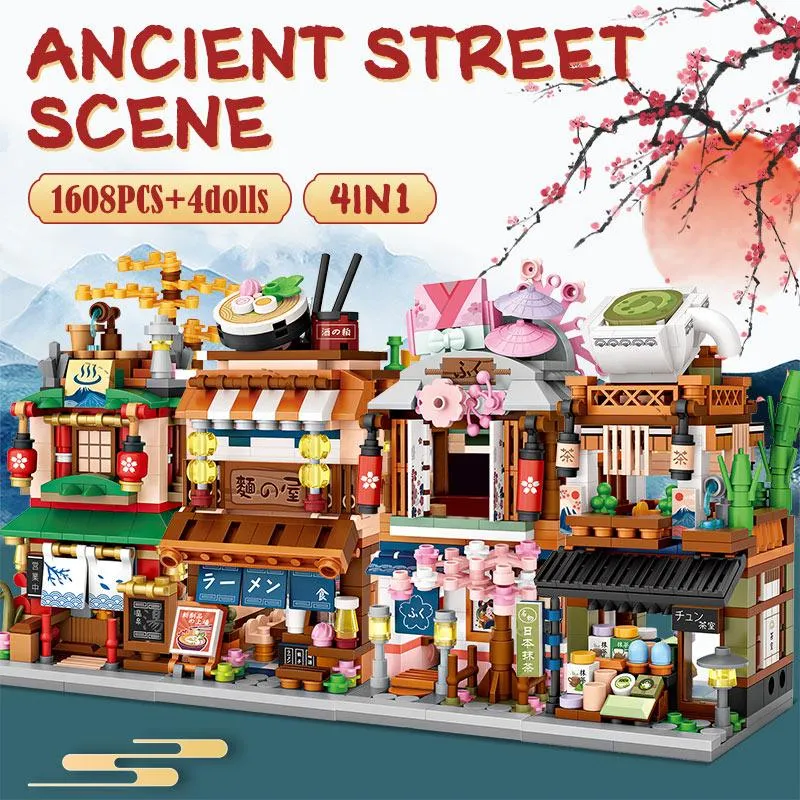 Japanese Store Building Blocks Set