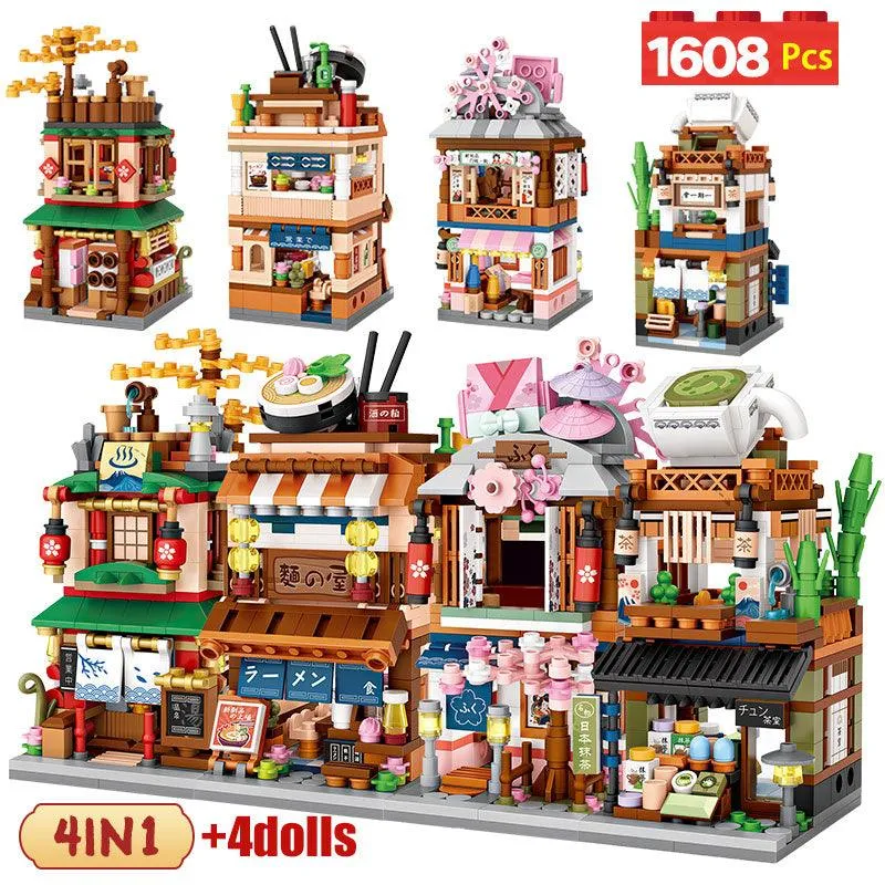Japanese Store Building Blocks Set