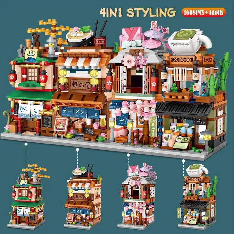 Japanese Store Building Blocks Set