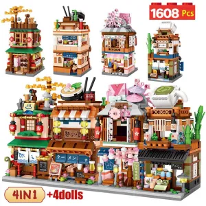 Japanese Store Building Blocks Set