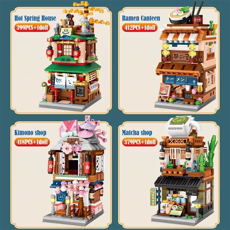 Japanese Store Building Blocks Set