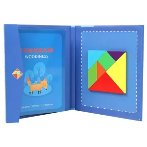 Jigsaw Magic Tangram: Magnetic Wooden Puzzle Book for Creative Kids