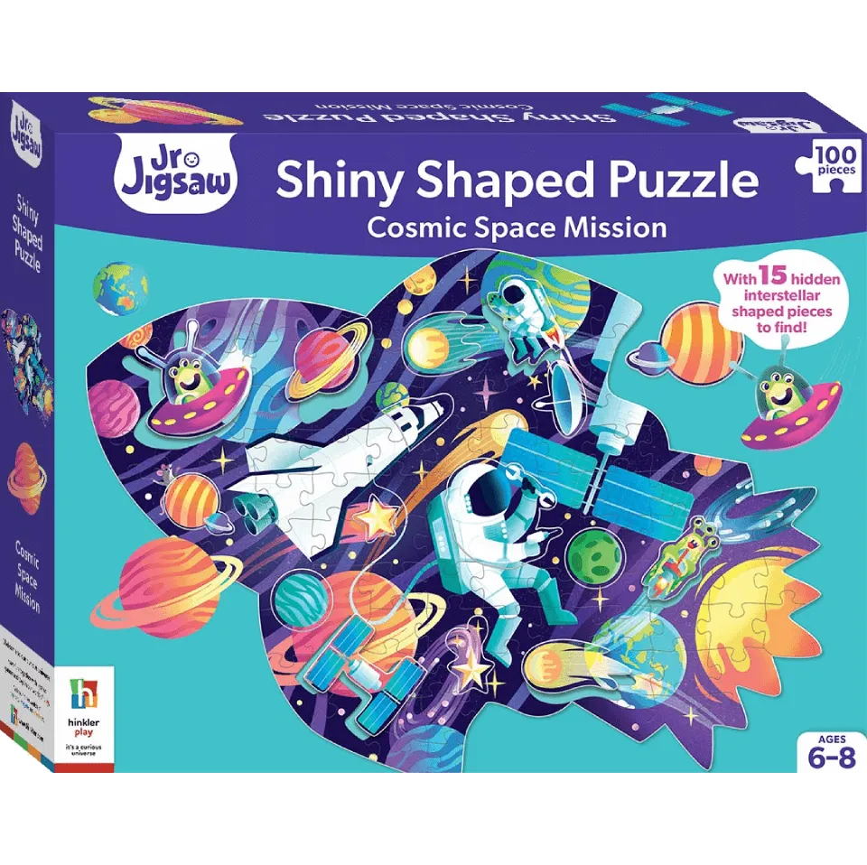 Junior Jigsaw Shiny Shaped 100 Piece Puzzle: Cosmic Space Mission