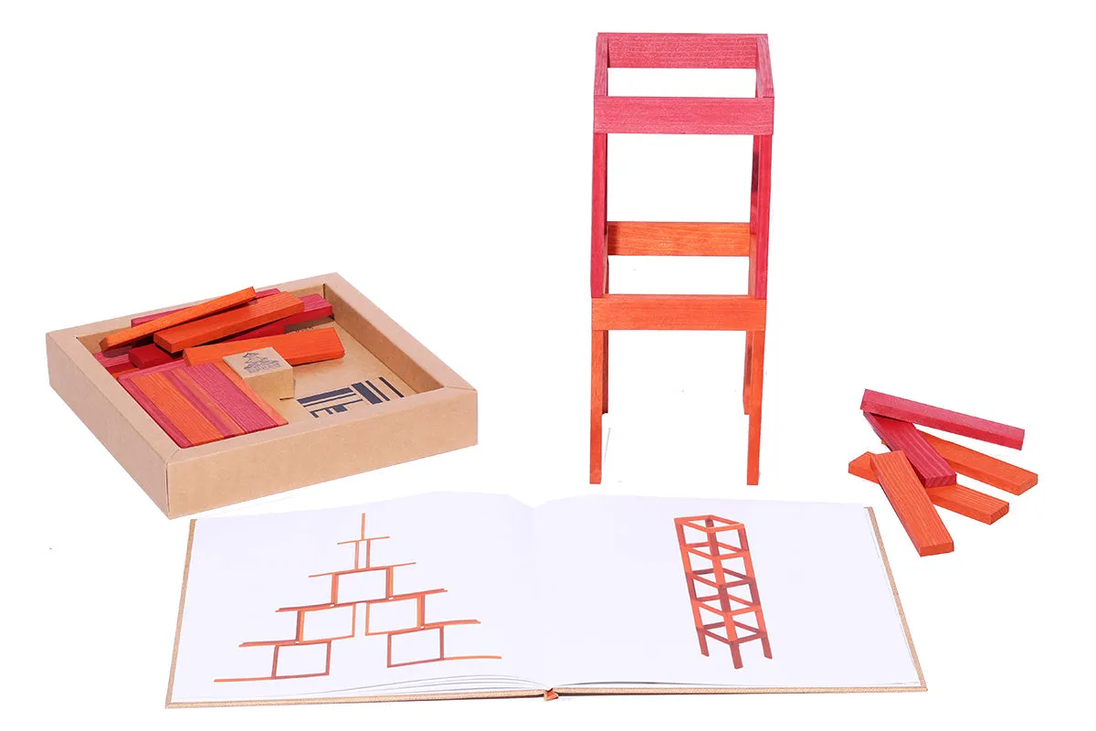 KAPLA Book and Colours - Red and Orange