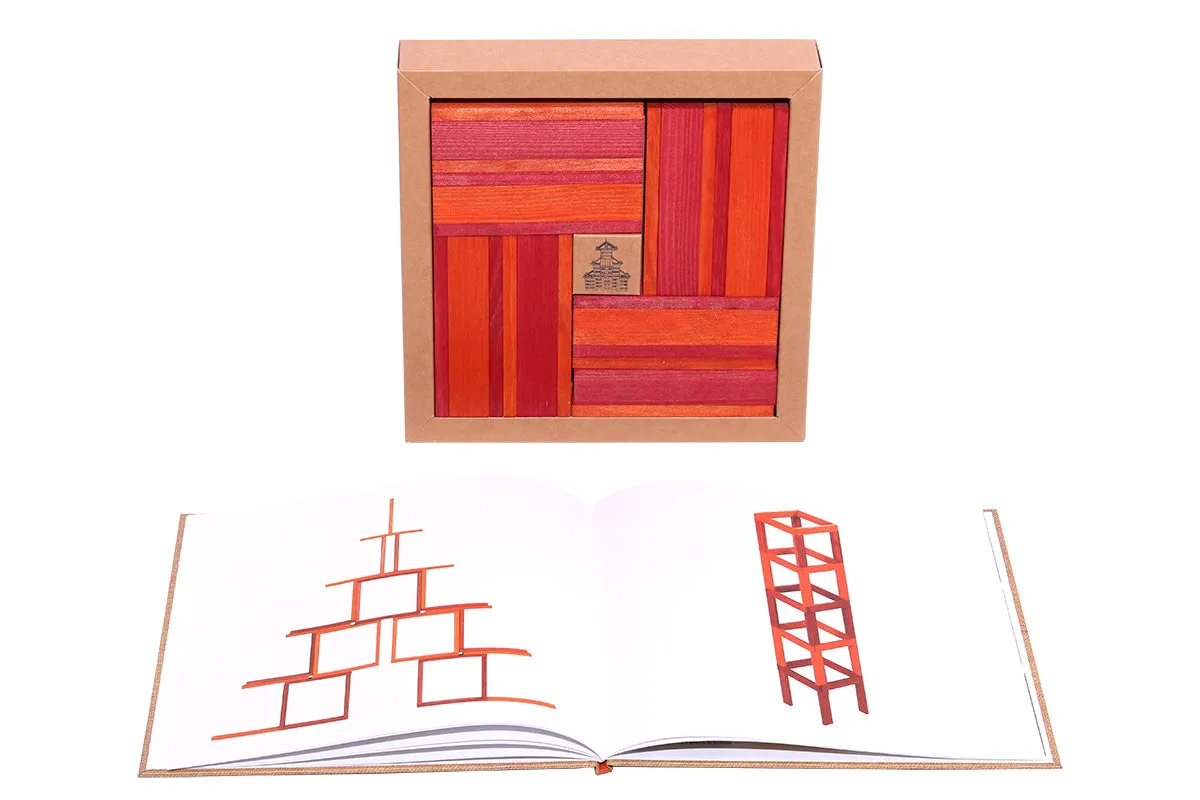 KAPLA Book and Colours - Red and Orange