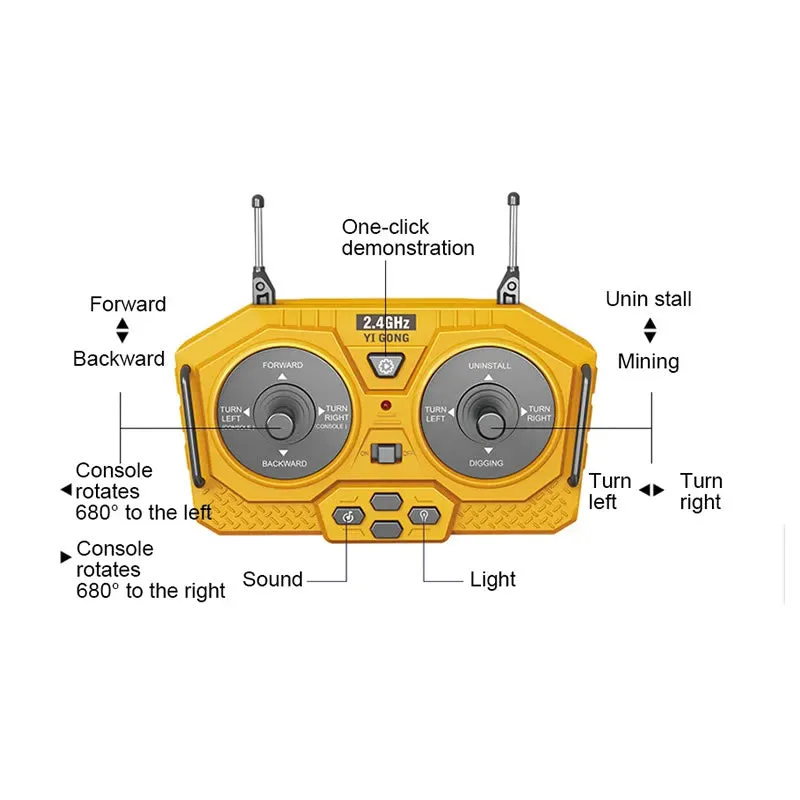 Kid'S Remote Control Engineering Truck Toy Wj-700