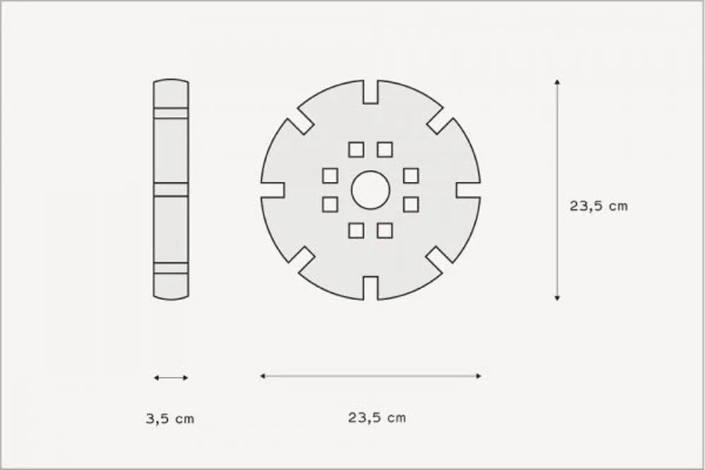 Large Construction Didactic Wheels 36 Pcs