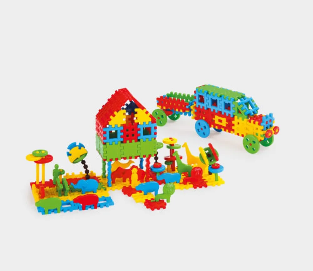 Large Construction Waffle Blocks - Mix 200 Pcs