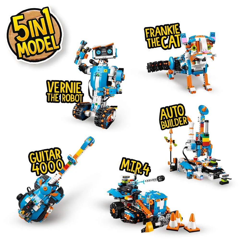 LEGO 17101 Boost Creative Toolbox Robotics Kit, 5 in 1 App Controlled Building Model with Programmable Interactive Robot Toy and Bluetooth Hub, Coding Kits for Kids