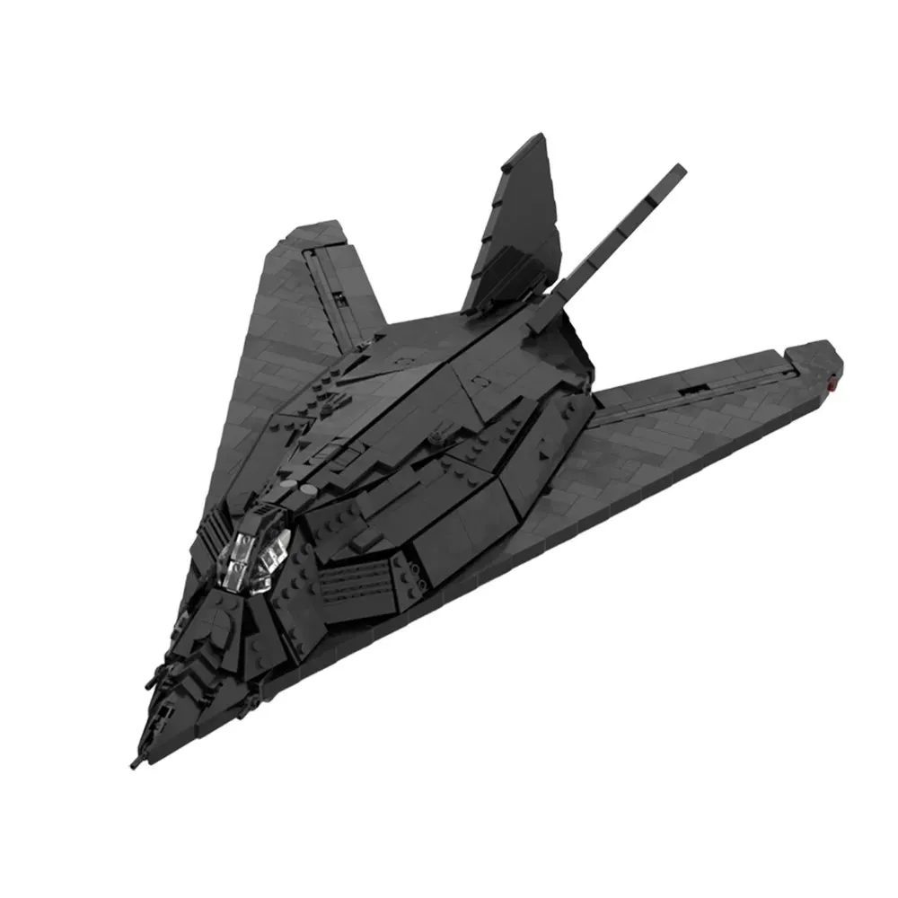 MOC NON   Military Combat B-2 Spirit Bomber Building Block Set Black Fighter Hawk Airaft Transport Airplane F-117 Nighthawk Toy