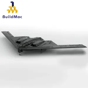 MOC NON   Military Combat B-2 Spirit Bomber Building Block Set Black Fighter Hawk Airaft Transport Airplane F-117 Nighthawk Toy