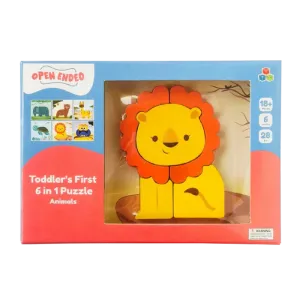 Open Ended Toddler's First 6 In 1 Puzzle - Animals